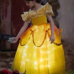 Princess Dress Puff Sleeve Fairy Tale Costume Kids Clothes