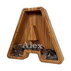 Wooden Letter AAA Money Banks
