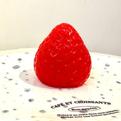 Red Strawberry Squishy Stress Relief Toy TPR Material Fun