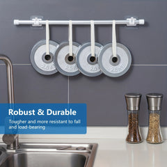 4pcs Self Adhesive Wall Hooks for Shower Curtains No Drilling Required