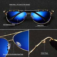 RoyalHot Polarized Oval Frame Sunglasses Driving Sun Glasses
