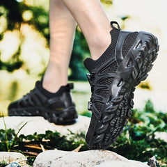 Women's Outdoor Hiking Sneakers Lace Up Flat Sports Shoes