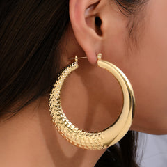 18K Plated Golden Hoop Earrings for Women