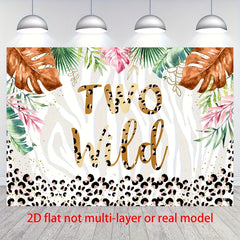 Leopard Theme Jungle Backdrop for 2nd Birthday Party
