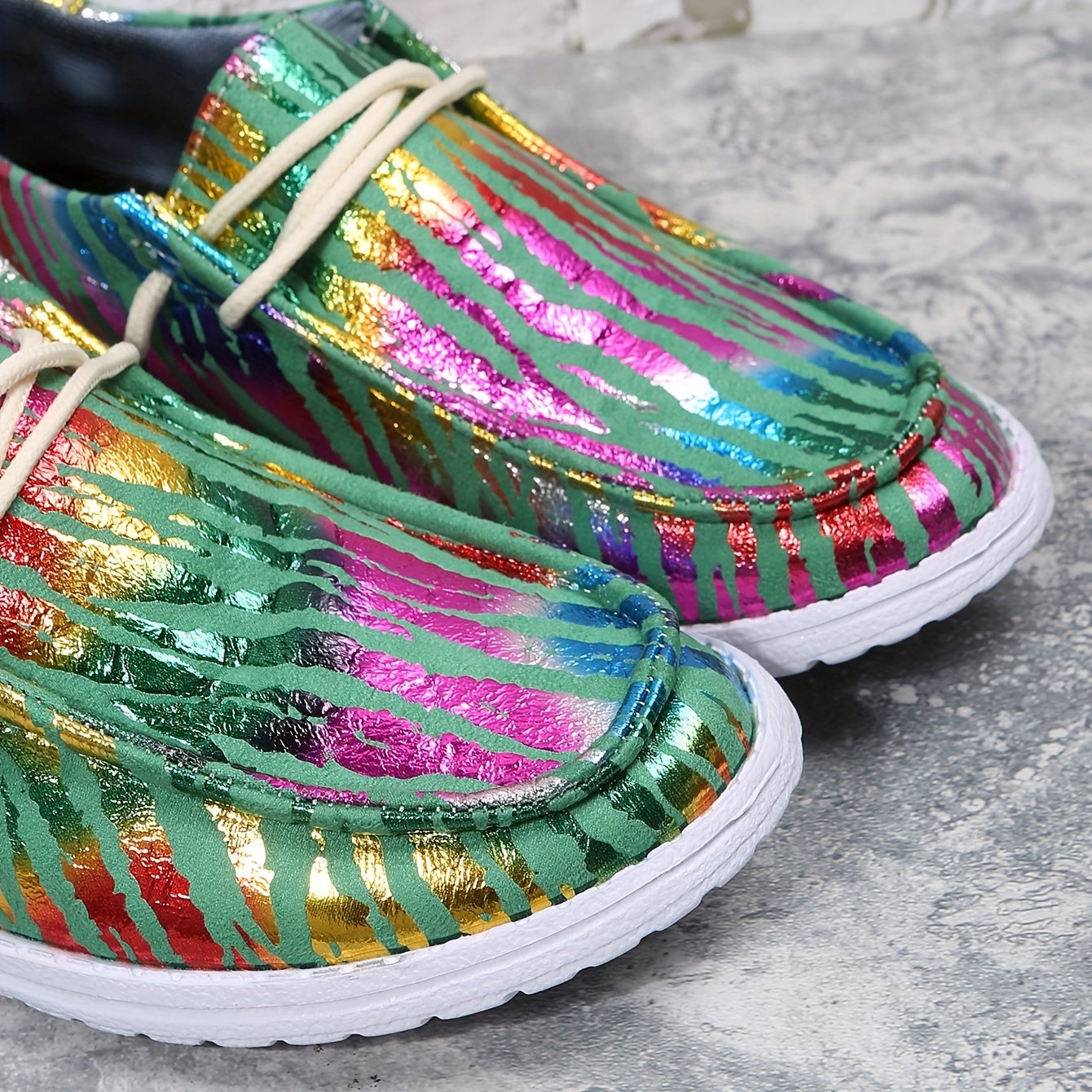 Women's Lightweight Lace Up Loafers Low Top Sneakers
