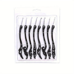 8pcs Crochet Hooks Soft Handle Aluminum Knitting Tool Sweater Needle Retro Fancy