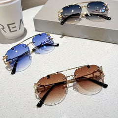 Leopard Head Sunglasses UV Protection Men Women