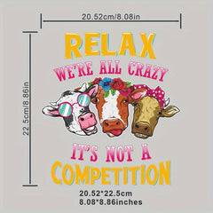 Cow Pattern Iron On Heat Transfer Sticker for DIY Clothing T Shirt Mask Jeans