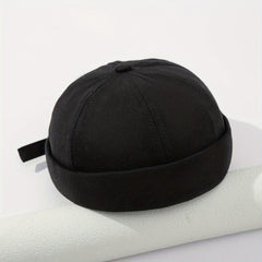 Retro Solid Street Melon Hat Men's Beanie Landlord Hat