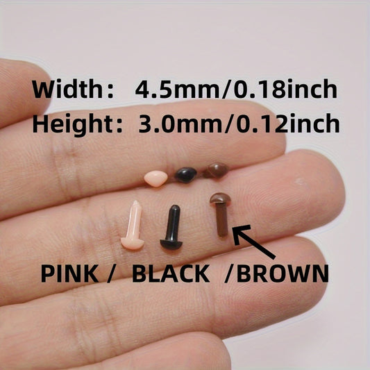 Mini Doll Toy Nose Set Pink Brown Plastic Triangle Nose Accessories