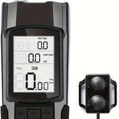Waterproof Bicycle Light w/ Speedometer Odometer & Horn, 4 Lighting Modes