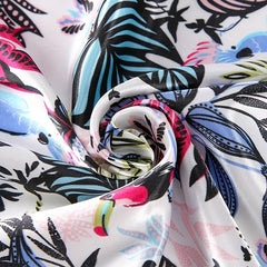 Vintage Flower Print Bandana Square Scarf Head Wrap for Women