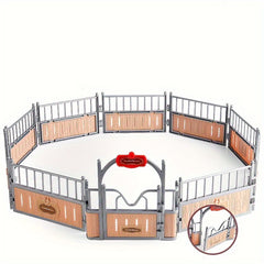 Farm Scene Model Set with Rustic Fence & Animals