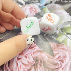 2pcs 25mm English Party Game Dice Couple Game Dice
