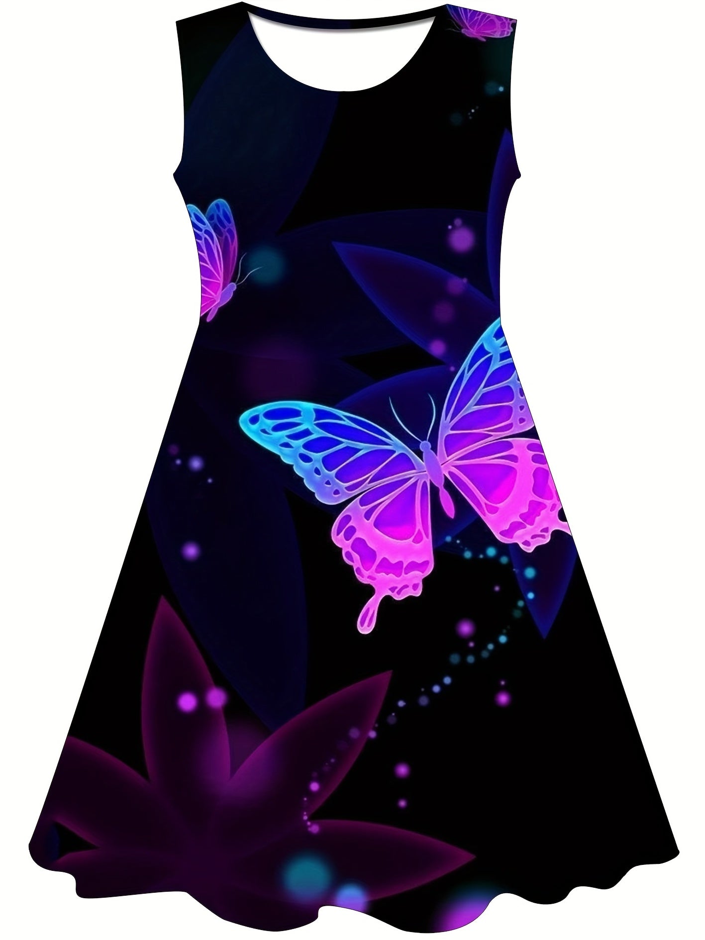 Gradient Butterfly Dress for Girls - Perfect for Summer Parties