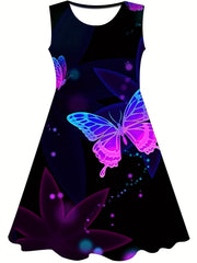 Gradient Butterfly Dress for Girls - Perfect for Summer Parties