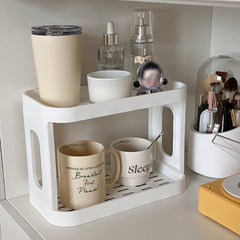 2-Tier Desktop Shelf Organizer for Office Supplies & Cosmetics