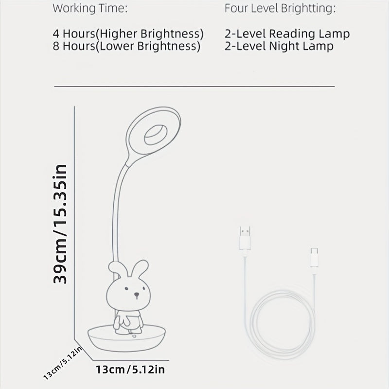 Kids Cartoon LED Lamp Rechargeable Eye Protection