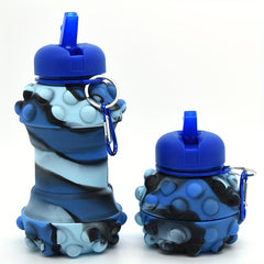 Silicone Collapsible Water Bottle Straw Leakproof Outdoor Travel