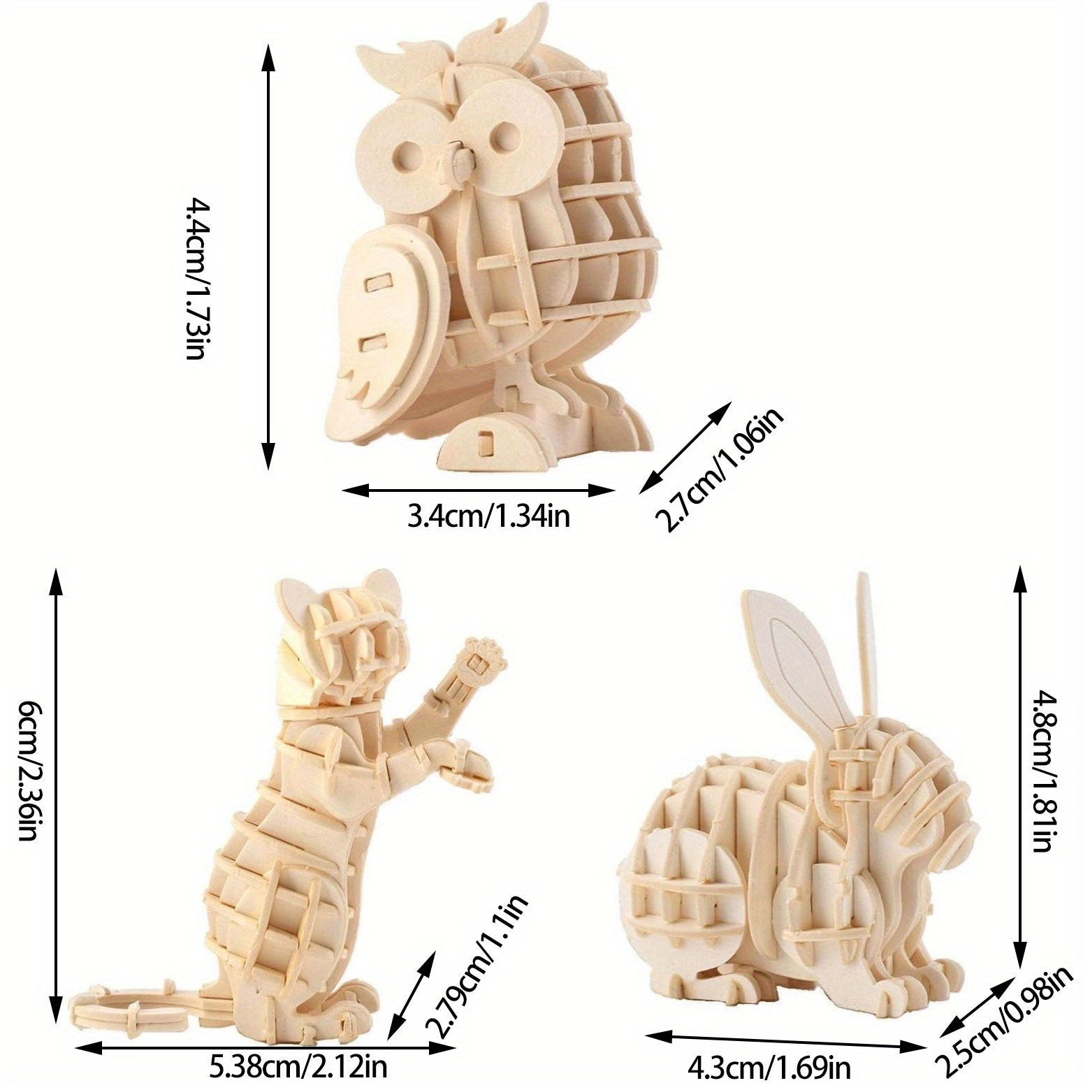 3D Animal Puzzle Craft Model Toy - Educational and Entertaining