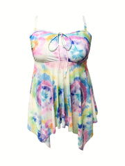 Tie Dye Tank Top & Panty Swimsuit Set