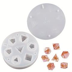 2pcs DIY Crystal Epoxy Resin Mold Dice Silicone Mold Game Lover Party