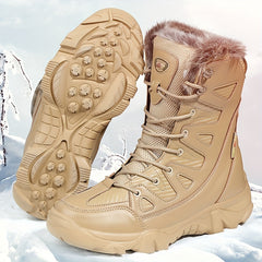 Men's Rugged Snow Boots Winter Thermal Shoes Hiking Boots