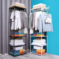 Metal Floor Coat Rack - Easy Assembly - Storage Organizer