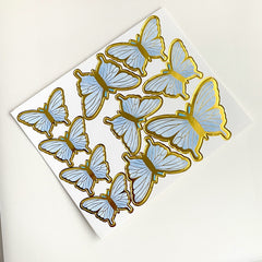 10pcs Golden Butterfly Cake Toppers for Birthdays and Weddings