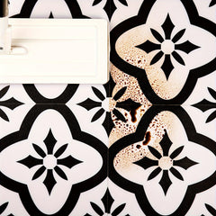 10pcs Flower Adhesive Floor Tiles 0.6mm Kitchen Bathroom PVC Waterproof Tiles