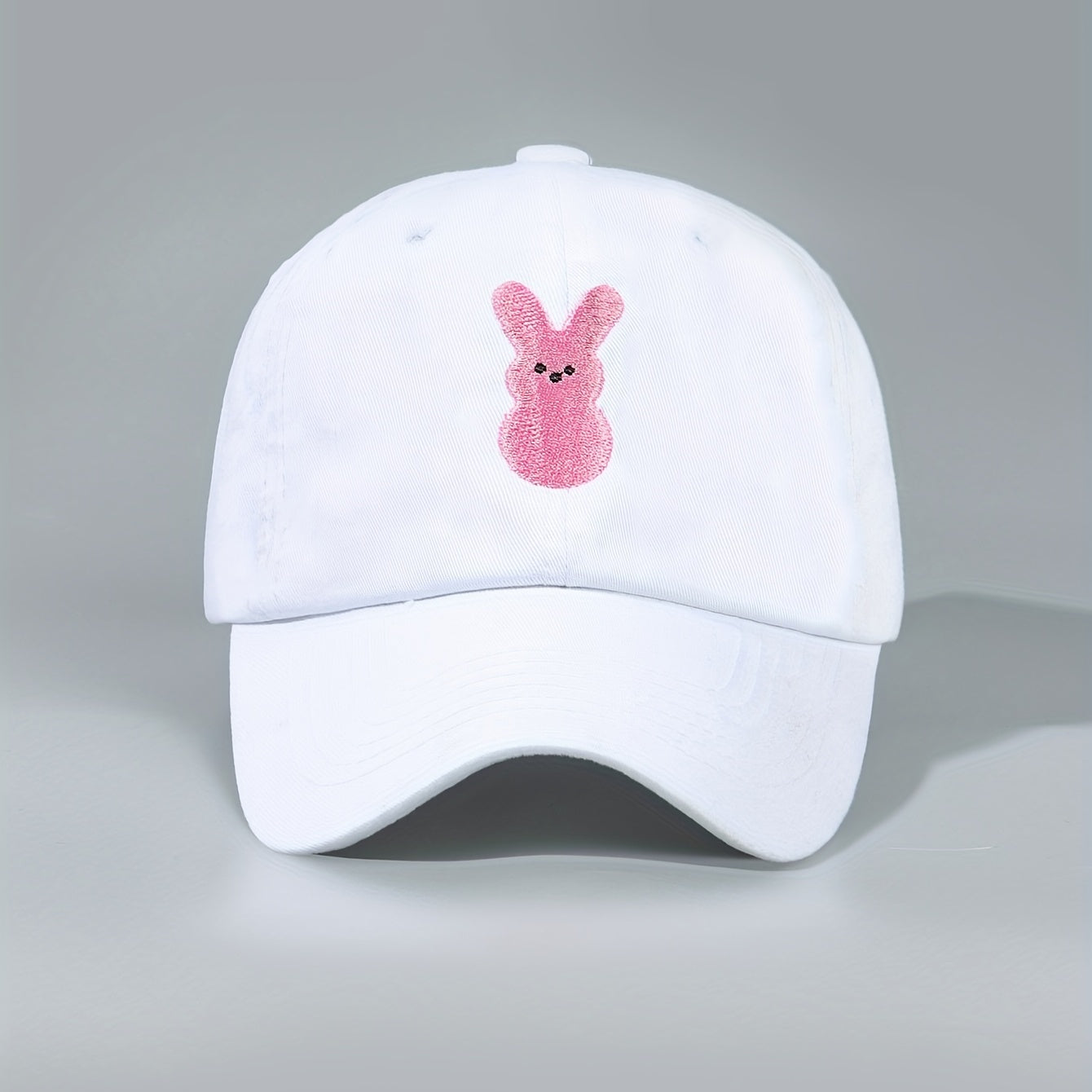 Easter Bunny Embroidered Baseball Cap Pink Rabbit Casual Sports Hat Dad Hats