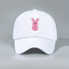 Easter Bunny Embroidered Baseball Cap Pink Rabbit Casual Sports Hat Dad Hats