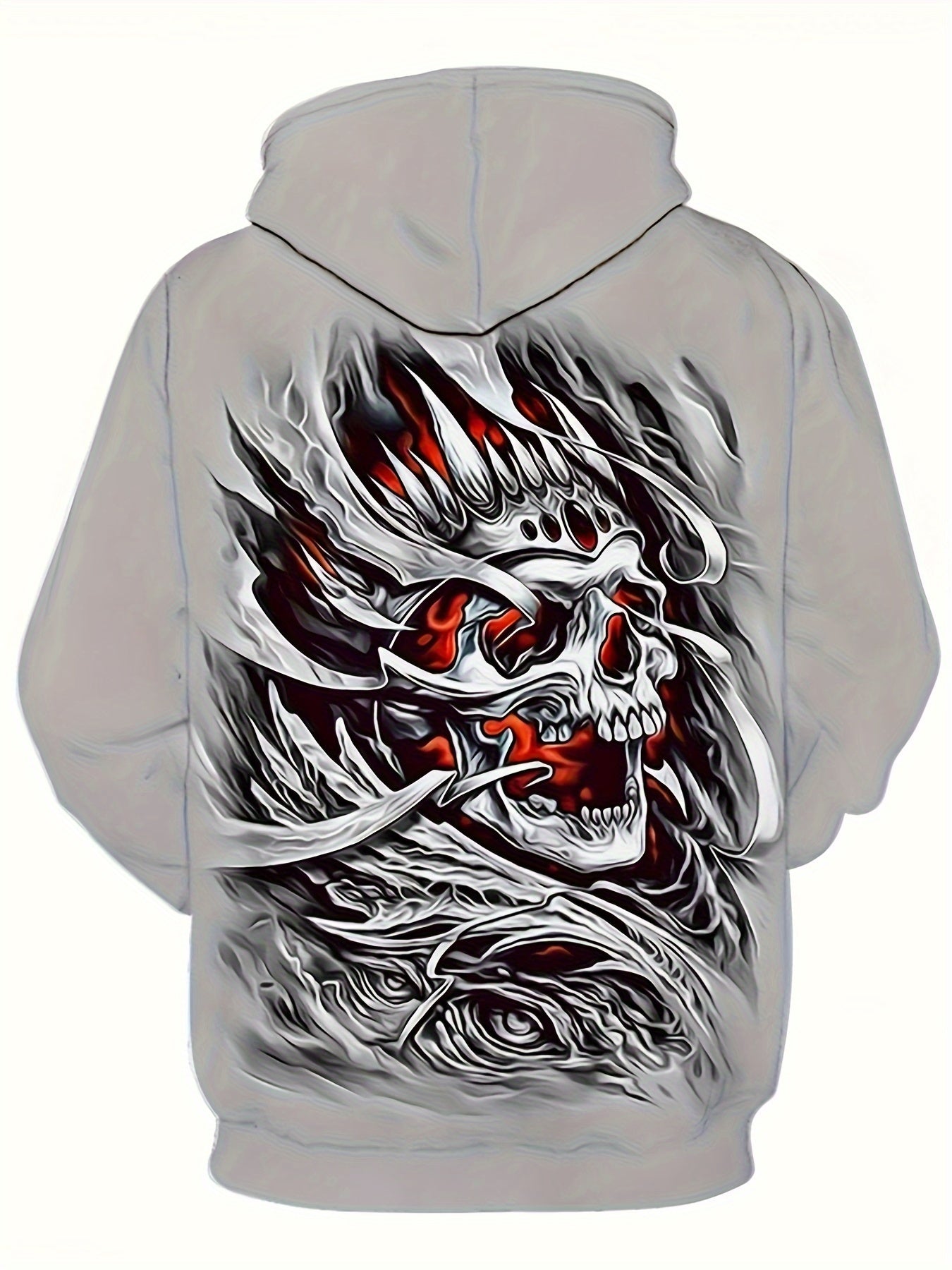 Skull 3D Print Men's Graphic Hoodie Autumn Winter Pullover