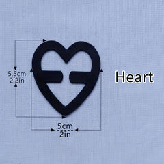 4pcs Heart Shaped Bra Strap Clips Invisible Non slip Shoulder Belt Buckles