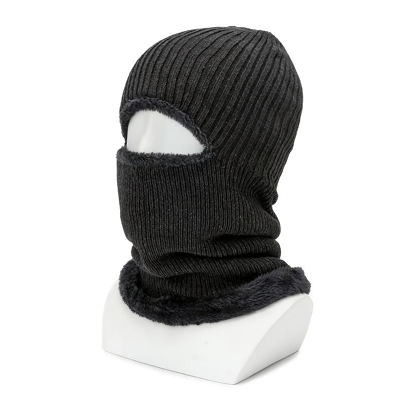 Full Face Knitted Balaclava Face Mask Winter Fleece Lined Ski Mask