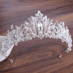 Crystal Bridal Jewelry Set Crown Tiaras Earrings Choker Necklace