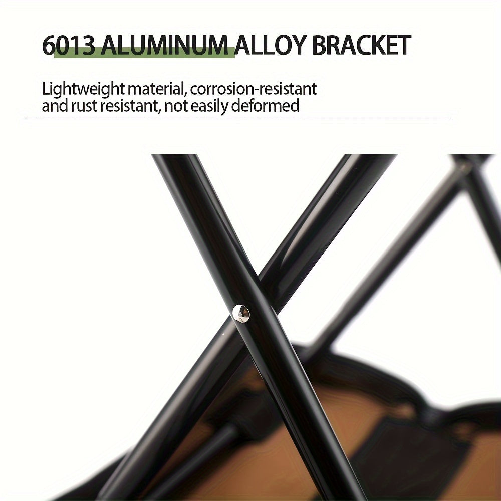 Portable Camping Folding Stool Aluminum Alloy Stool With Zipper Pouch