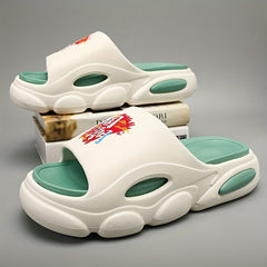 Men's Letters Print Non Slip Platform Slides