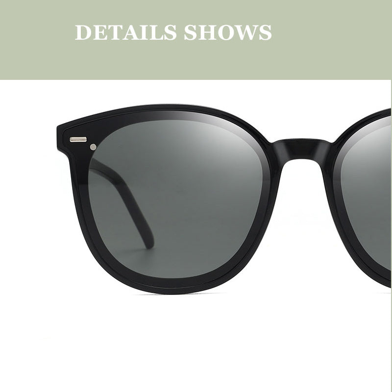 LJGOOD Round Frame Sunglasses Sun Protection Leisure Glasses