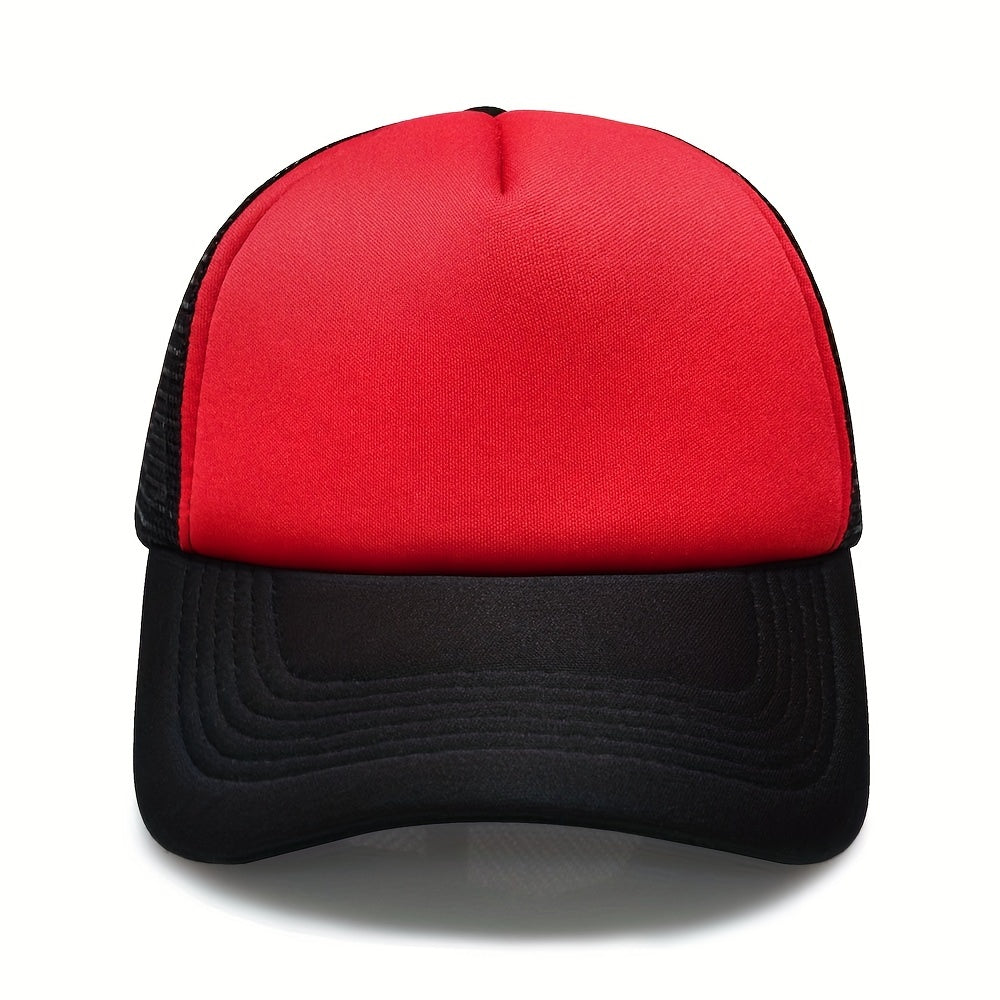 Mesh Truck Driver Hat Sun Hat with Adjustable Plastic Buckle