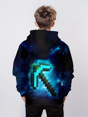 Teens 3D Game Tool Print Hooded Sweatshirt Kids Casual Hooded Pullover
