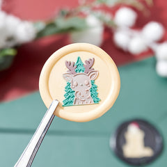 Brass Seal Fireplace Castle Elk Christmas Wax Seal