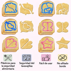 32pcs Sandwich Cutter with Fork & Fan - BPA Free Mold & Stainless Steel