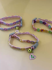 Pet Necklace with Lace Flower & Bell for Cats & Small Dogs