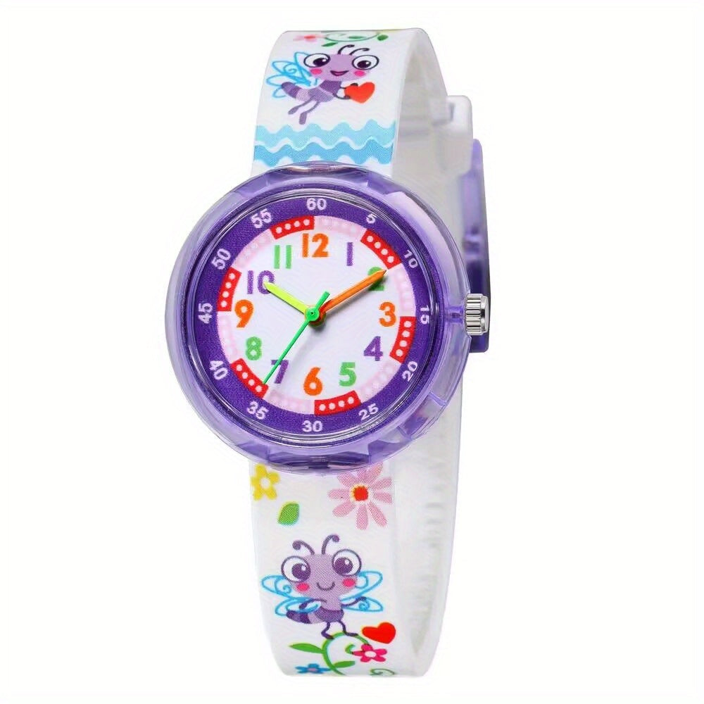 Cartoon Rainbow Little Horse Children's Watch Bee Dolphin Silicone Quartz Watch