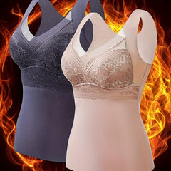 2-Pack Lace Tank Tops V Neck Thermal Underwear Women's Lingerie