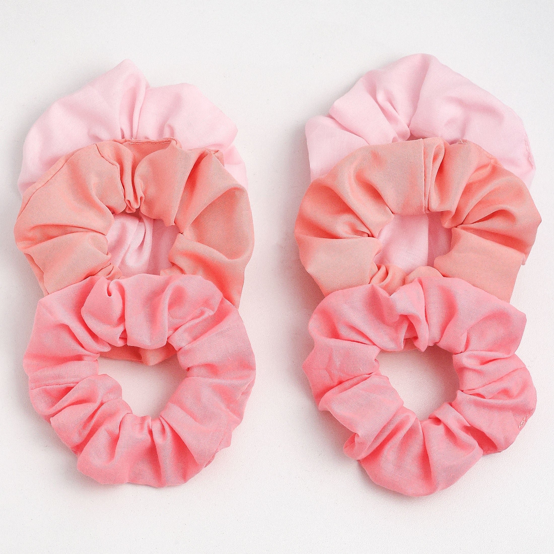 6pcs Pink Hair Tie Elastic Scrunchie Ponytail Hair Rope Accessories