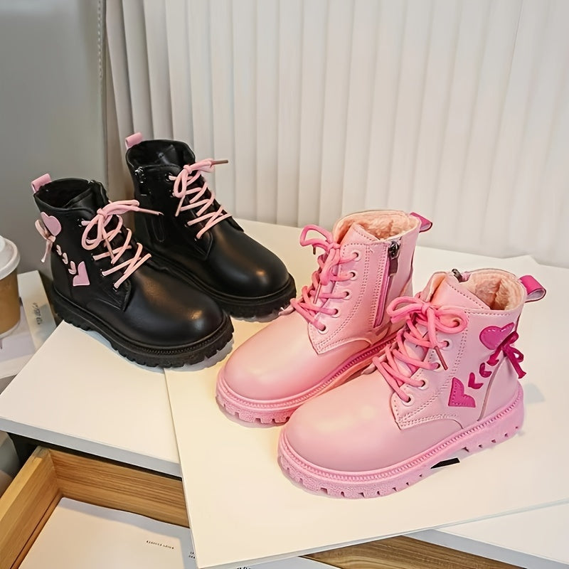 Girls Anti-Slip Plus Fleece Warm Boots for Fall