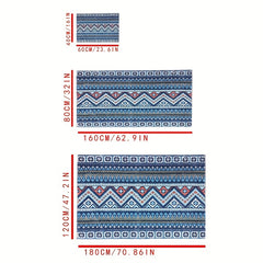 Soft Geometric Fluffy Area Rugs Absorbent Bath Mat with Anti-Slip Backing