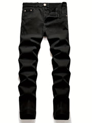 Men's Medium Stretch Jeans Casual Pocket Slim Pants